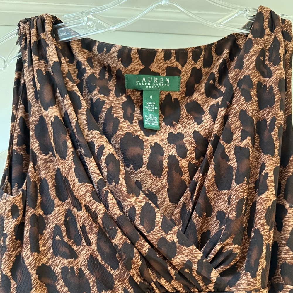 Ralph Lauren Brown Leopard Print Dress